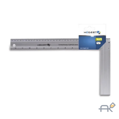 Угольник столярный Hoegert HT4M206 алюминиевый 450*190 мм